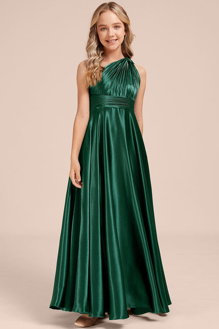 Robe Cérémonie Satin Bordeaux Élégante