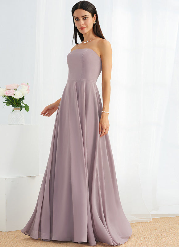 Robe Cérémonie Mousseline Taupe - gallery 4