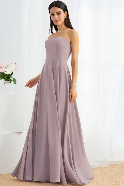 Robe Cérémonie Mousseline Taupe - gallery 4