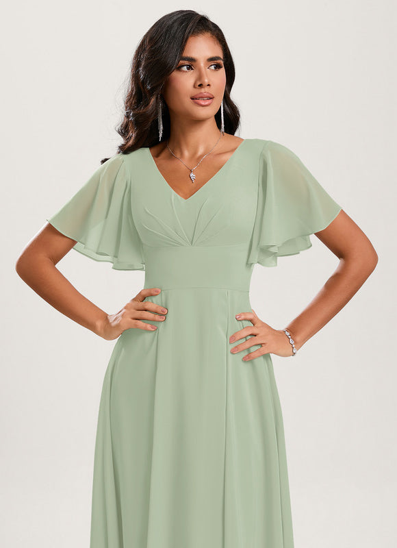 Robe Cérémonie Fluide Marine Élégante - gallery 4