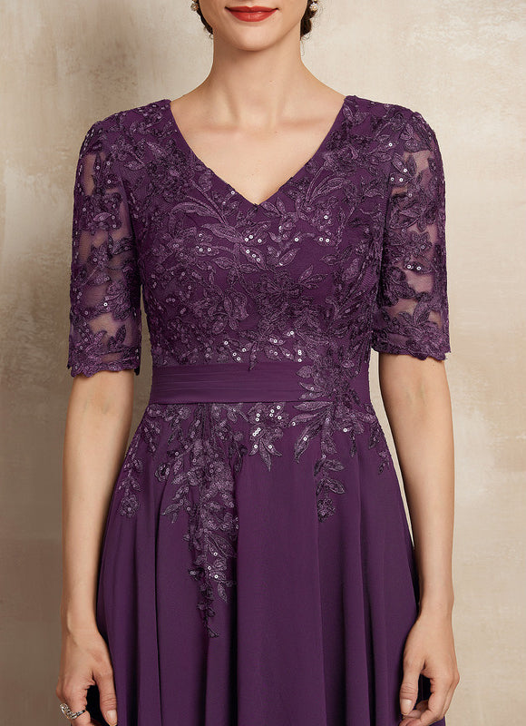 Robe Cérémonie Élegante Violet - gallery 1