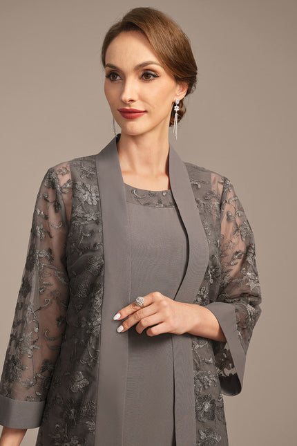 Robe Cérémonie Grise Élégante - gallery 2