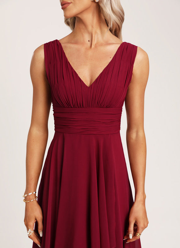 Robe Cérémonie Longue Volants Rose - gallery 4