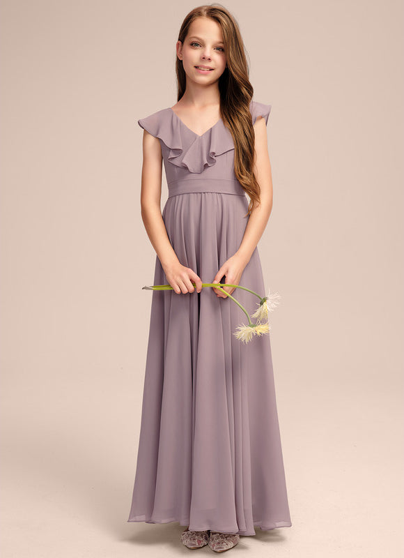 Robe Cérémonie Mousseline Bleu Pastel