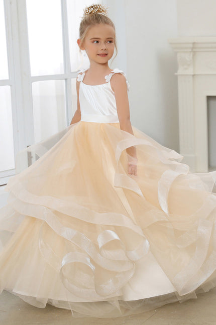 Robe Cérémonie Tulle Dorée