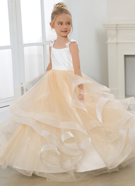 Robe Cérémonie Tulle Dorée