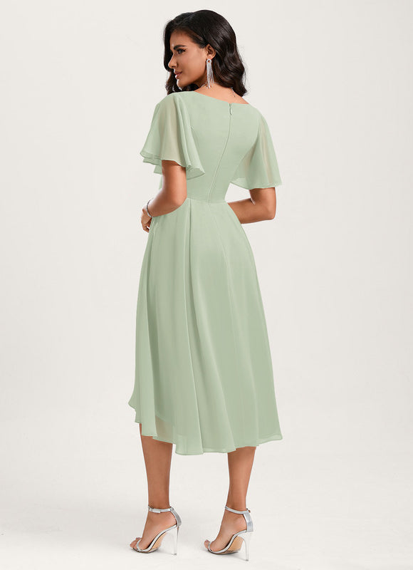 Robe Cérémonie Fluide Marine Élégante - gallery 1