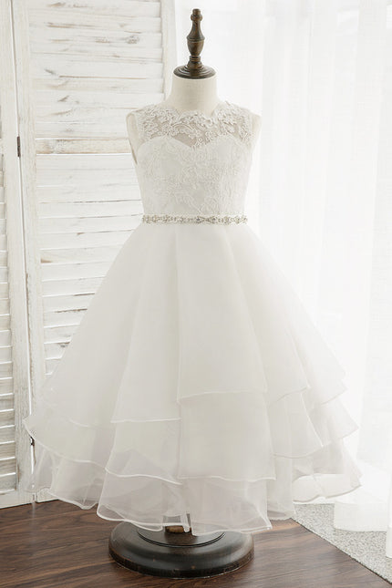 Robe Cérémonie Éblouissante Blanche - gallery 5