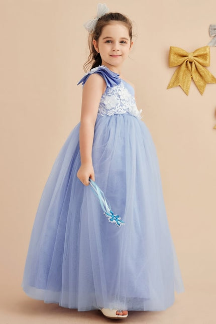 Robe Cérémonie Bleu Pastel Élégant - gallery 5