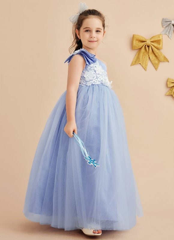 Robe Cérémonie Bleu Pastel Élégant - gallery 5