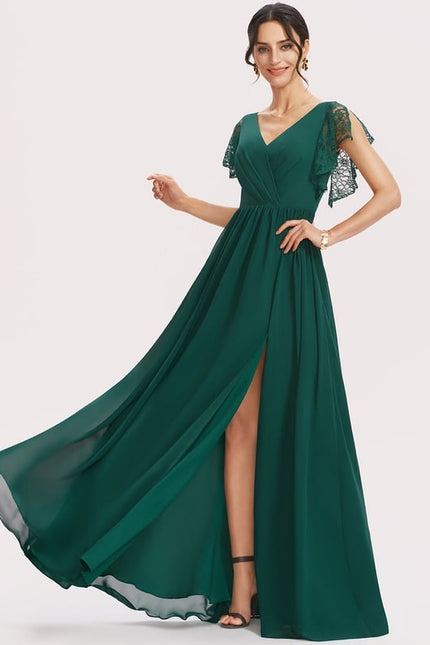 Robe Cérémonie Longue Rose Élégante