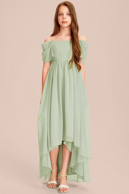 Robe Cérémonie Mousseline Vert Tendre
