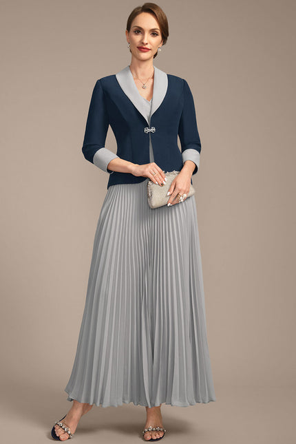 Robe Cérémonie Plissée Élégante