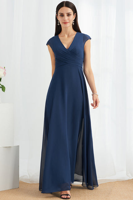 Robe Cérémonie Fluide Marine Élégante - gallery 2