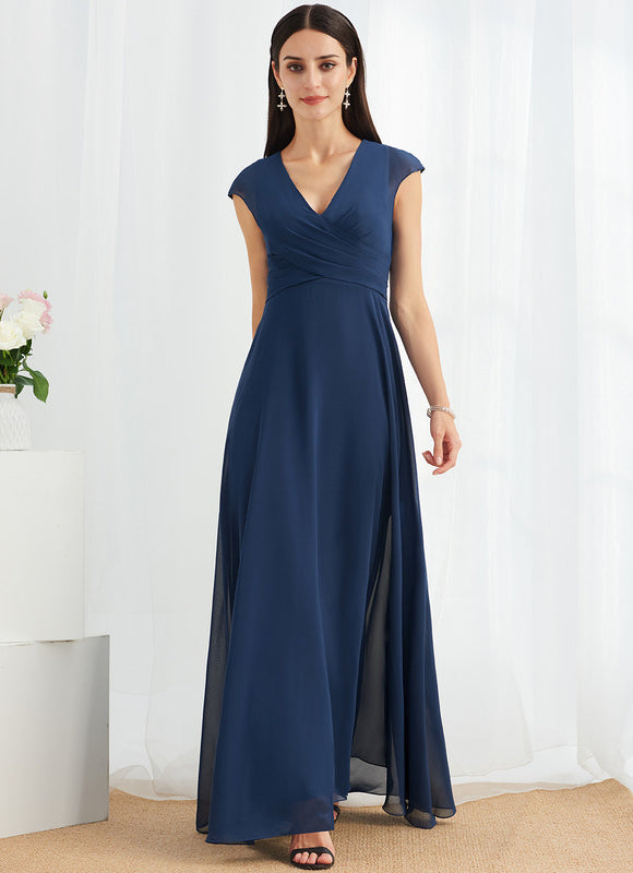 Robe Cérémonie Fluide Marine Élégante - gallery 2