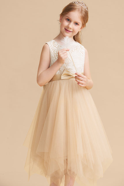 Robe Cérémonie Enfant Tulle Créme - gallery 3