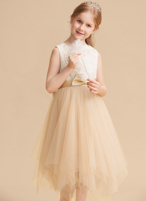 Robe Cérémonie Enfant Tulle Créme - gallery 3