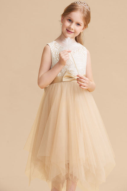 Robe Cérémonie Enfant Tulle Créme - gallery 3