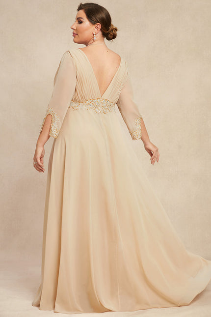 Robe Cérémonie Luxe Plissé Perlé - gallery 7