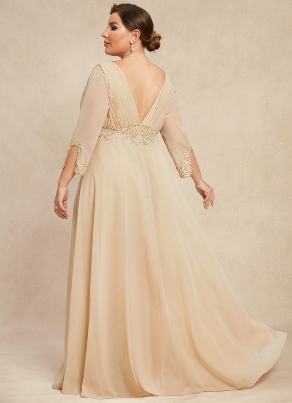 Robe Cérémonie Luxe Plissé Perlé - gallery 7