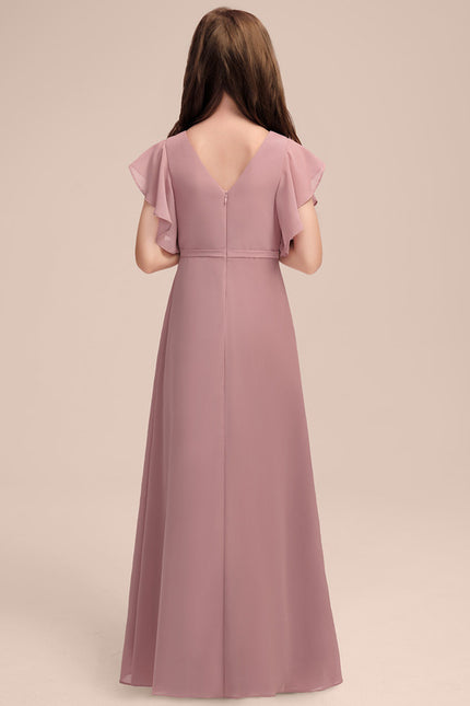 Robe Cérémonie Mousseline Bleu Pastel - gallery 4