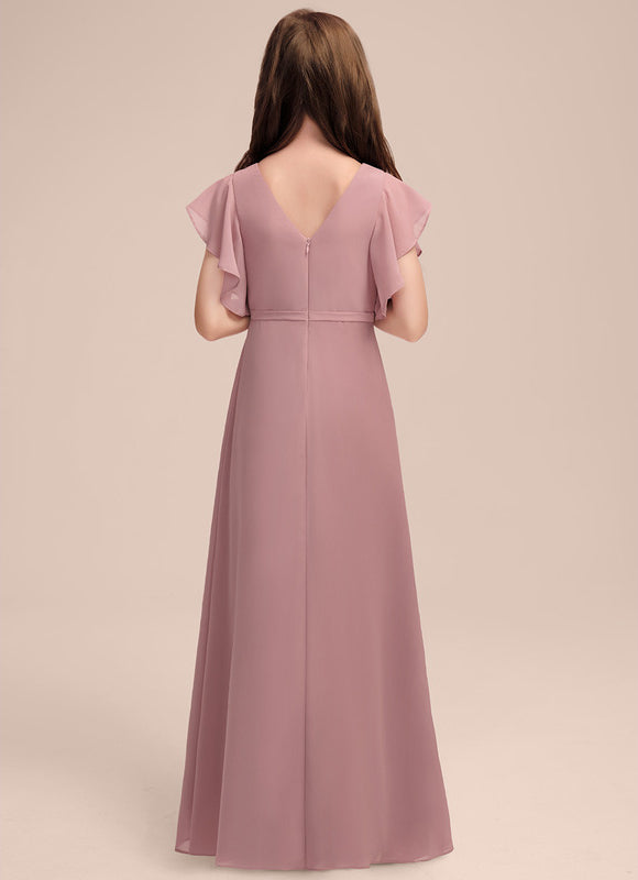 Robe Cérémonie Mousseline Bleu Pastel - gallery 4