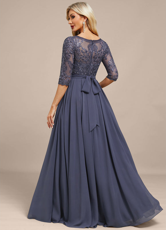 Robe Ceremonie Femme Manche Longue - gallery 5