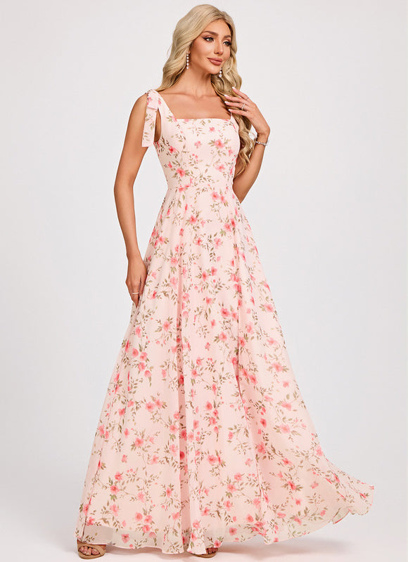 Robe Cérémonie Mousseline Verte - gallery 1