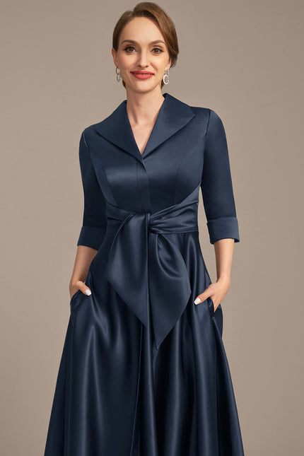 Robe Cérémonie Satin Intemporelle - gallery 1