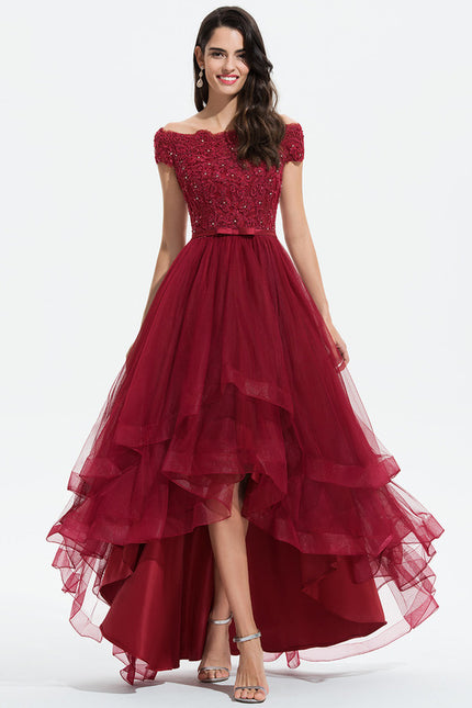 Robe Cérémonie Tulle Bordeaux