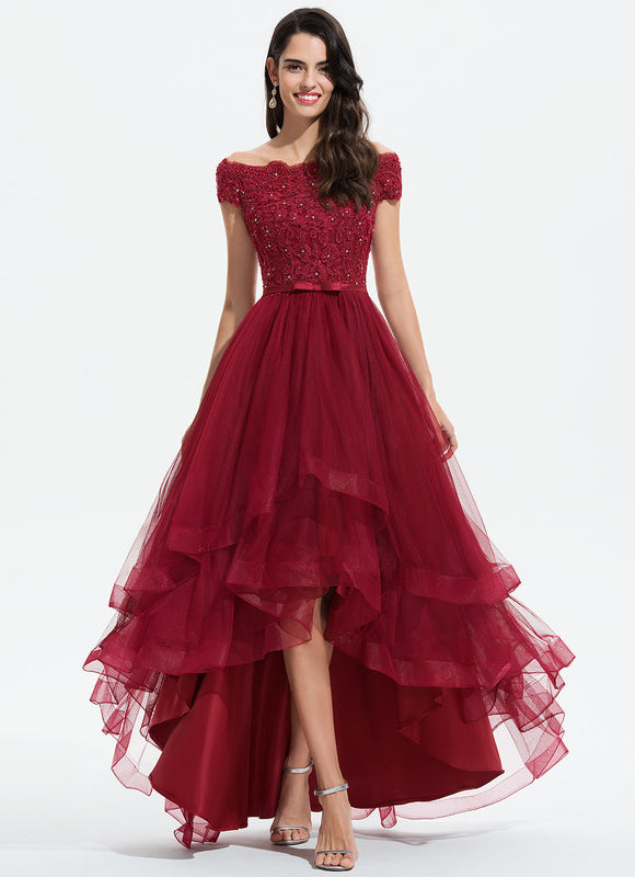 Robe Cérémonie Tulle Bordeaux