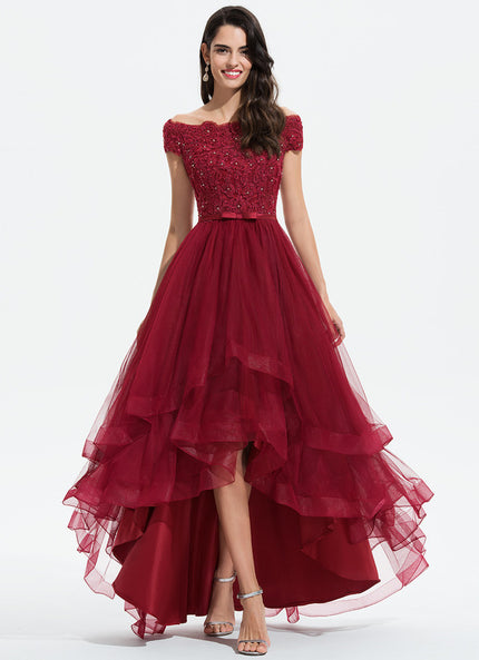 Robe Cérémonie Tulle Bordeaux