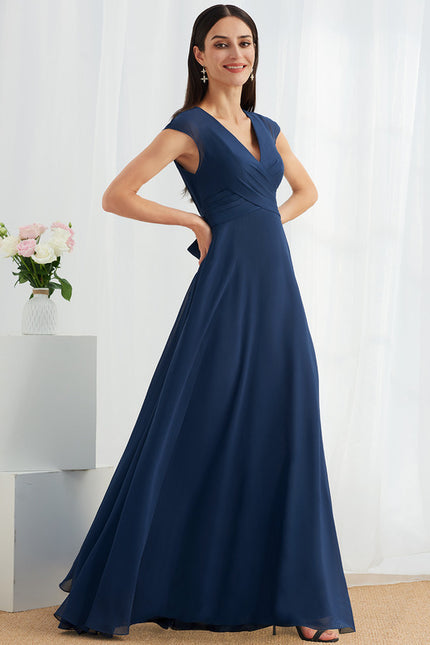 Robe Cérémonie Fluide Marine Élégante - gallery 4