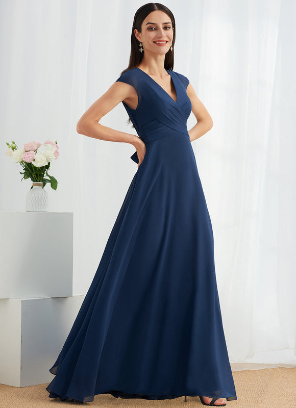 Robe Cérémonie Fluide Marine Élégante - gallery 4