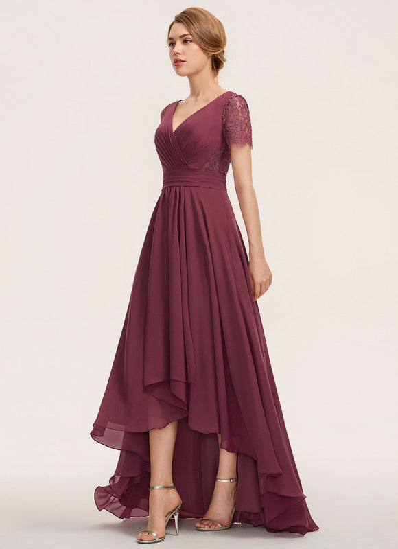 Robe Cérémonie Dentelle Asymétrique - gallery 4