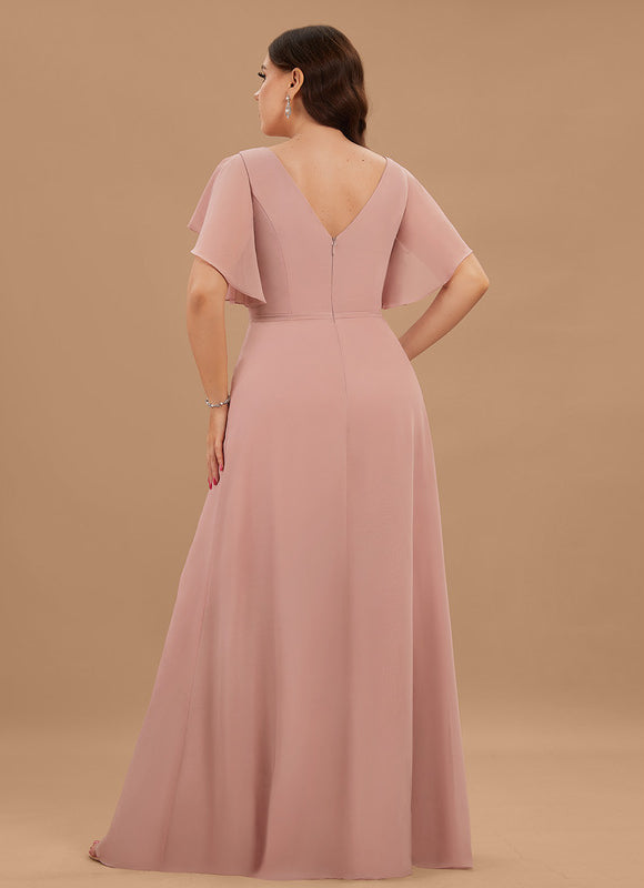 Robe Cérémonie Longue Volants Rose - gallery 7