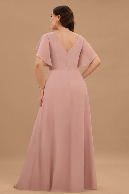 Robe Cérémonie Longue Volants Rose - gallery 7