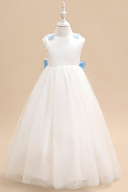 Robe Cérémonie Fille Tulle Bleu - gallery 2