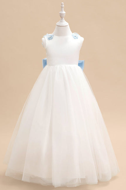 Robe Cérémonie Fille Tulle Bleu - gallery 2