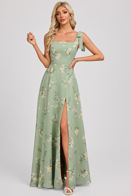 Robe Cérémonie Mousseline Verte - gallery 2