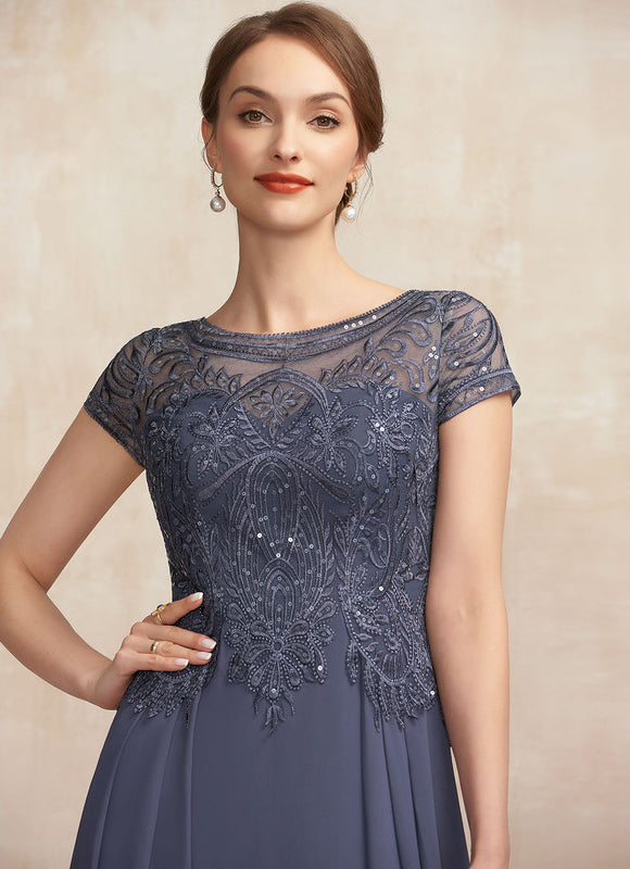 Robe Cérémonie En Dentelle Marine - gallery 1