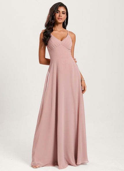 Robe Cérémonie Longue Volants Rose