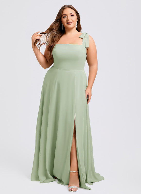 Robe Cérémonie Mousseline Verte - gallery 4