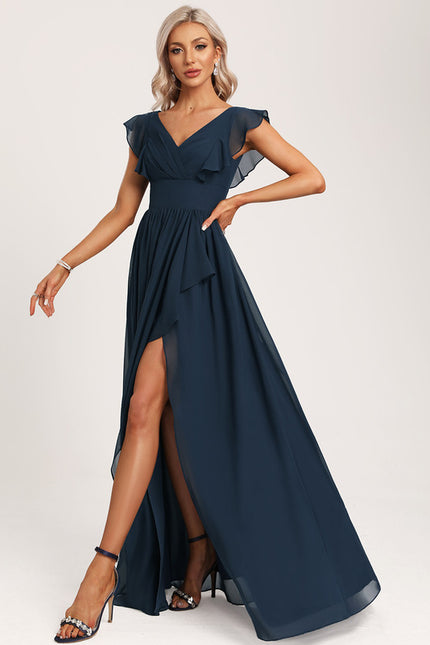 Robe Cérémonie Longue Volants Rose - gallery 2