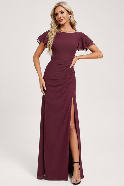 Robe Cérémonie Col Bateau Fendue