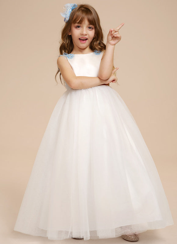 Robe Cérémonie Fille Tulle Bleu - gallery 9