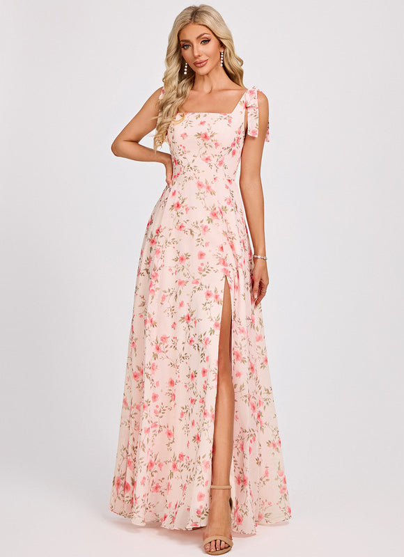 Robe Cérémonie Mousseline Verte - gallery 2