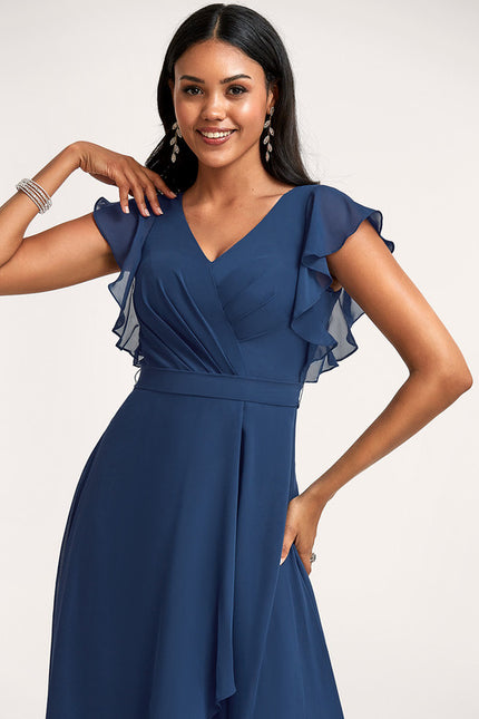 Robe Cérémonie Fluide Marine Élégante - gallery 1