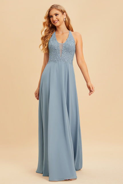 Robe Cérémonie Longue Rose Élégante - gallery 2