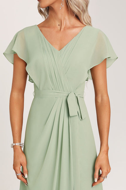 Robe Cérémonie Longue Volants Rose - gallery 1